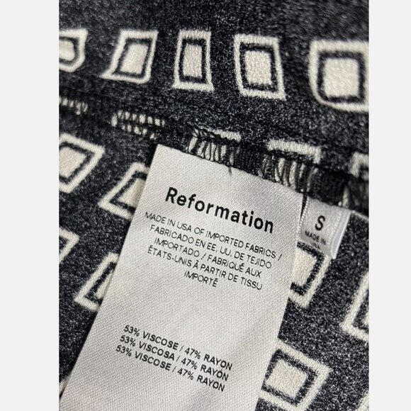 Reformation Killian Dress Classic Neutral black white Size Small NEW Pearls *f67 - Picture 16 of 16